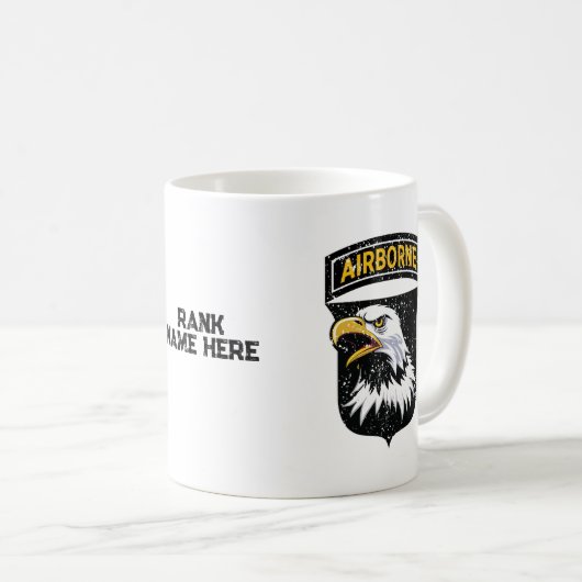 101. Im Flugzeug Division "Screaming Eagles" Grung Kaffeetasse (VorderseiteRechts)