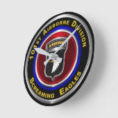 101. Im Flugzeug Division Screaming Eagles Runde Wanduhr (Winkel)
