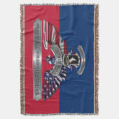 101. Im Flugzeug Division Screaming Eagles Veteran Decke (Vorderseite Vertikal)