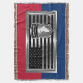 101. Im Flugzeug Division Silver Flag & Patch Decke (Vorderseite Vertikal)