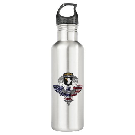 101. Im Flugzeug Division Veteran Edelstahlflasche (Vorderseite)