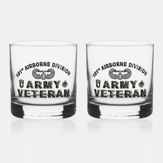101. Im Flugzeug Division Veteran Whiskyglas (Vorderseite)