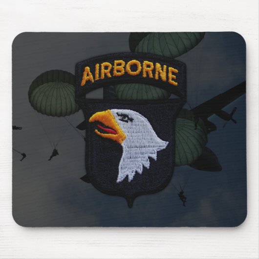 101. im Flugzeug Division Vets Patch Mousepad (Vorne)