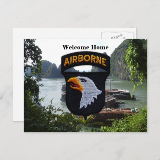 101. im Flugzeug Division vietnam "Patchskarte" Postkarte (Vorne/Hinten)
