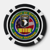 101. Im Flugzeug Division Vietnam Veteran Pokerchips (Rückseite)