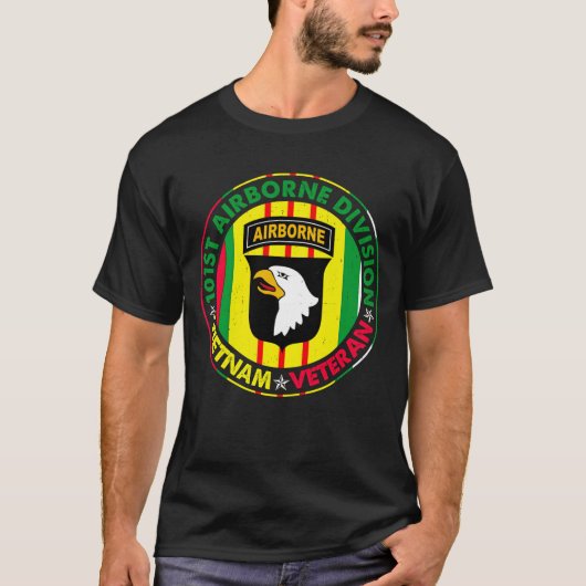 101. Im Flugzeug Division Vietnam Veteran T-Shirt (Vorderseite)