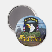 101. im Flugzeug Division vietnam vets Magnet (Vorderseite/Rückseite)