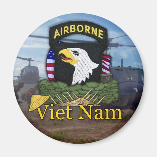 101. im Flugzeug Division vietnam vets Magnet (Vorne)