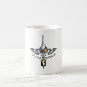 101. Im Flugzeug Division Wicked Flaming Skull Verwandlungstasse
