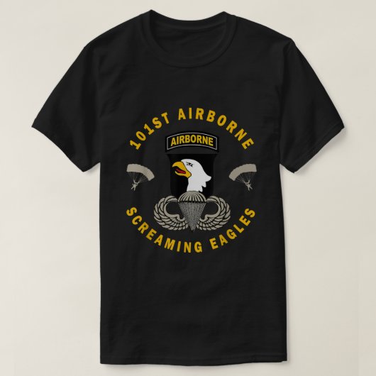 101. Im Flugzeug Paratrooper US Army Veteran Vinta T-Shirt (Design vorne)