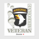 101. Im Flugzeug - schreiende Adler Aufkleber (Blatt)