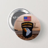101. im Flugzeug schreiende Adler Veteranen Button (Vorne & Hinten)