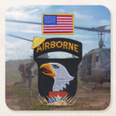 101. im Flugzeug schreiende Adler Vietnam Krieg Rechteckiger Pappuntersetzer (Vorderseite)