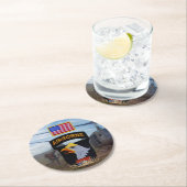 101. im Flugzeug schreiende Adler Vietnam Krieg Runder Pappuntersetzer (Vor Ort)