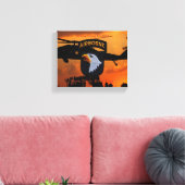 101. im Flugzeug schreiende Adlerveteranen Leinwanddruck (Insitu (Wohnzimmer))