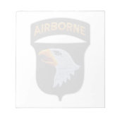 101. im Flugzeug schreiende Adlerveteranen Notepad Notizblock (Vorderseite)