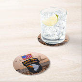 101. im Flugzeug schreiende Runder Pappuntersetzer (Vor Ort)