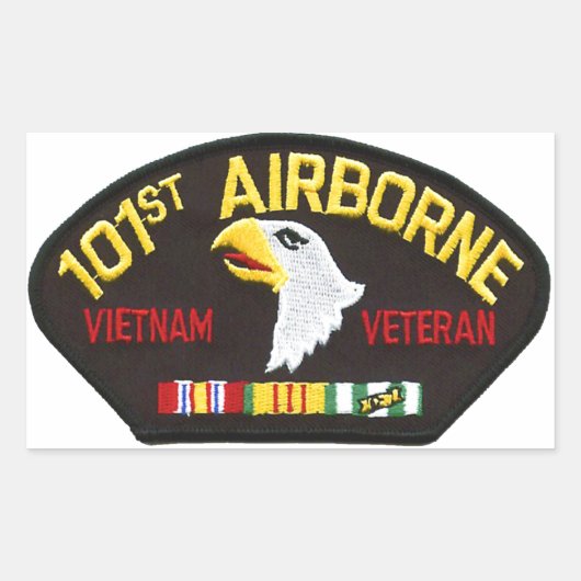 101. Im Flugzeug Vietnamveteran Rechteckiger Aufkleber (Vorderseite)