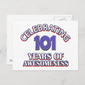 101 Jahre Geschenkdesigns Postkarte (Vorne/Hinten)