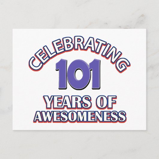 101 Jahre Geschenkdesigns Postkarte (Vorderseite)