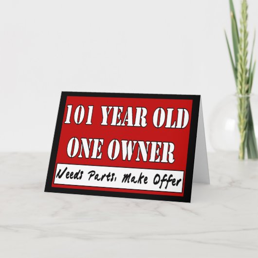 101 Jährige ein Inhaber - die Bedarfs-Teile, Karte (Vorderseite)