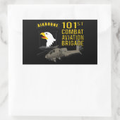 101. Kampf Luftfahrt - Apache Rechteckiger Aufkleber (Tasche)