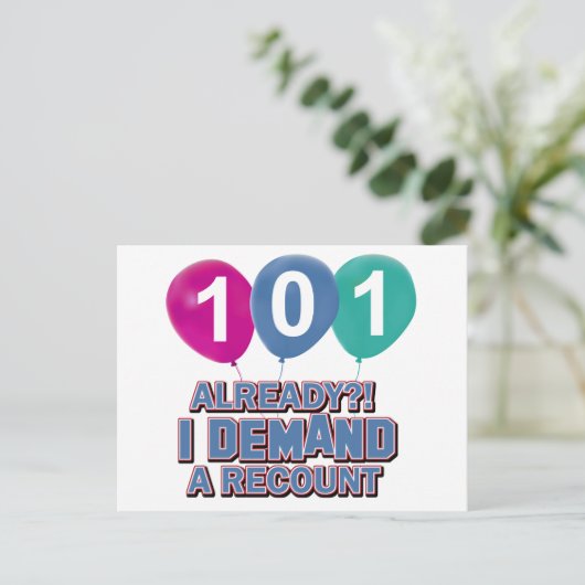 101. Lebensjahr Postkarte (Stehend Vorderseite)