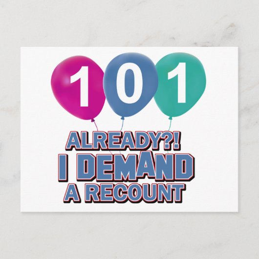 101. Lebensjahr Postkarte (Vorderseite)