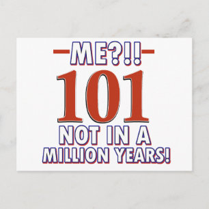 101. Lebensjahr Postkarte