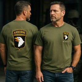 101. Luftlandedivision "Abgenutzt" Personalisiert  T-Shirt