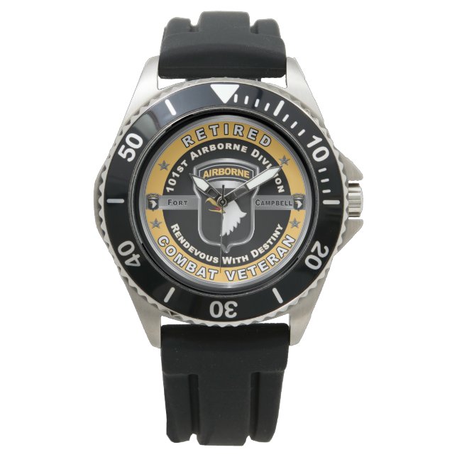 101. Luftlandedivision Pensionierter Veteran Armbanduhr (Vorderseite)