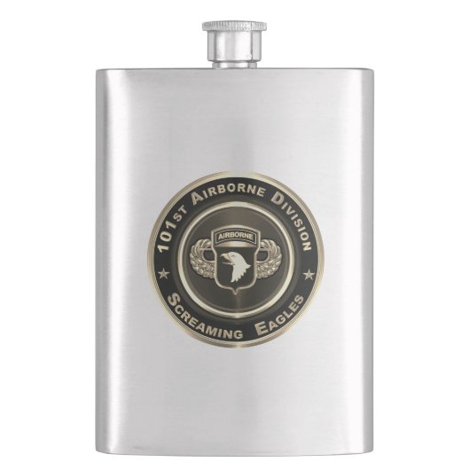 101. Luftlandedivision „Screaming Eagles“ Flasche Flachmann (Vorderseite)