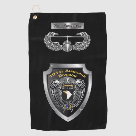 101. Luftlandedivision “Screaming Eagles” Golfhandtuch (Vorderseite)