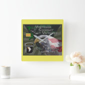 101. Luftlandedivision Vietnam Kampf Veteran Quadratische Wanduhr (Zuhause)
