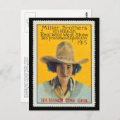 101 Ranch-Cowgirl-Plakat-Briefmarke, #1, Postkarte (Vorne/Hinten)