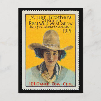 101 Ranch-Cowgirl-Plakat-Briefmarke, #1, Postkarte