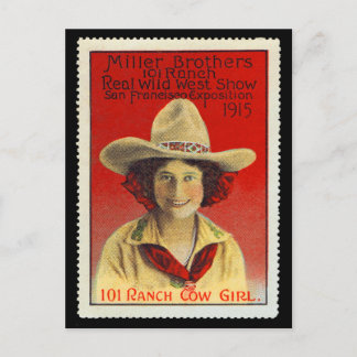 101 Ranch Cowgirl Poster Briefmarke #4, Panama-Pac Postkarte