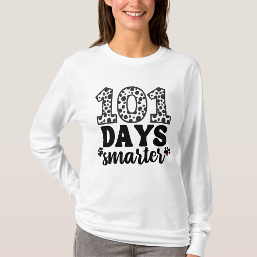 101 Schultage Dalmatiner Hund Funny T - Shirt (Vorderseite)