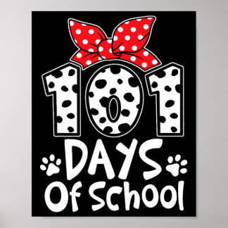 101 Schultage Niedlicher Hund Hund Happy 100 Day S Poster