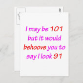 101 Siehe dich Postkarte (Vorne/Hinten)