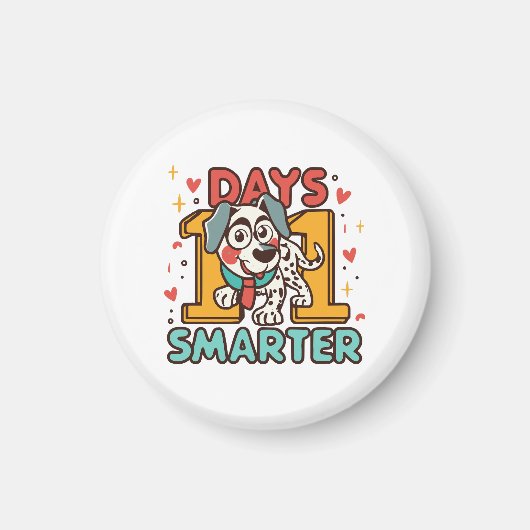 101 Tage Schlauer Dalmatiner Hund Magnet (Vorne)