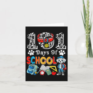 101 Tage Schule 100. Tag Schule Junge Schüler T Karte