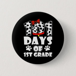 101 Tage Schule 1. Klasse Hund 100 Tage Smarter St Button