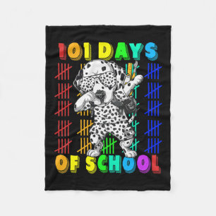 101 Tage Schule Dalmatiner Hund 100 Tage Schlauer Fleecedecke