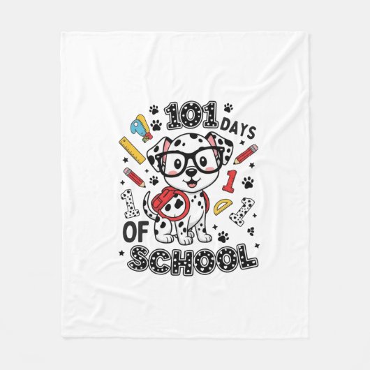101 Tage Schule Dalmatiner Welpe Fleecedecke (Vorderseite)