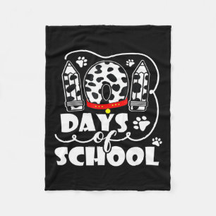 101 Tage Schule Niedlich Hund 100 Tage Smarterer S Fleecedecke