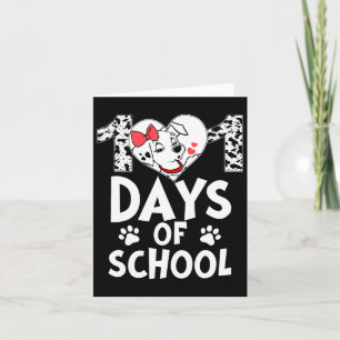 101 Tage Schule Niedlich Hund Happy 100 Tage Lehre Karte