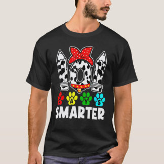 101 Tage Schultag Hund 100. Tag Klügerer Lehrer T-Shirt