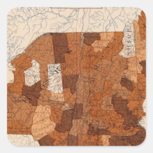 101 Verbrauch NY, NJ, New England Quadratischer Aufkleber