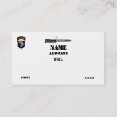 101st ABN Div. im Flugzeug Abteilung, die Eagles Visitenkarte (Vorderseite)